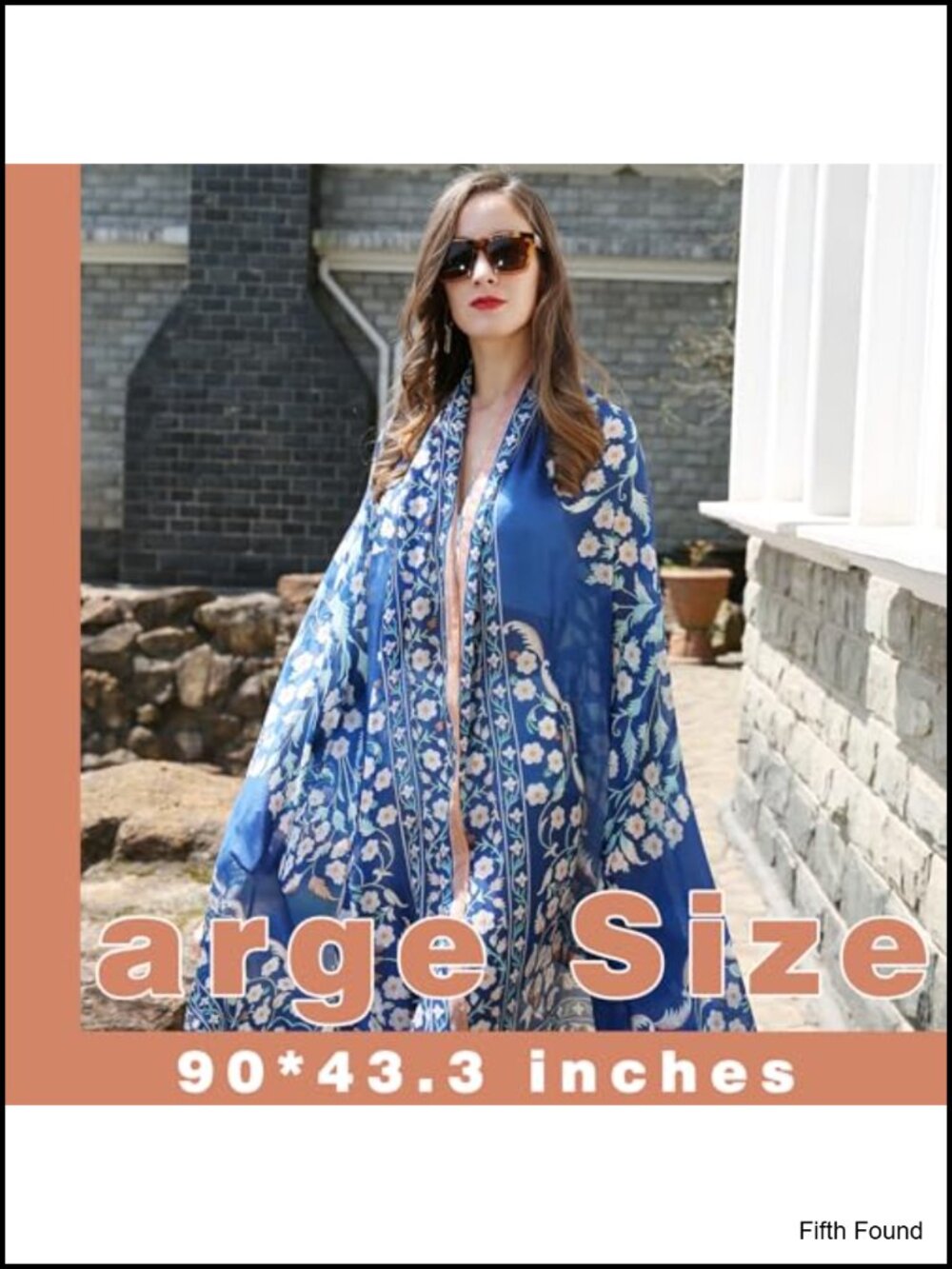 100% Mulberry Silk Pashmina Shawl, 90x43 in Oversized Wrap, Lightweight - Picture 2 of 6